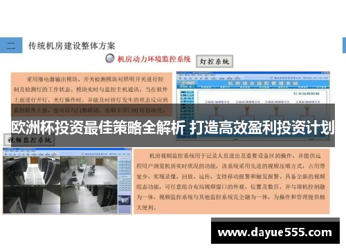 欧洲杯投资最佳策略全解析 打造高效盈利投资计划