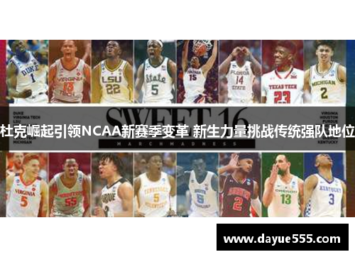 杜克崛起引领NCAA新赛季变革 新生力量挑战传统强队地位 杜克崛起引领NCAA新赛季变革 新生力量挑战传统强队地位